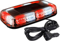 ASPL 48LED Roof Top Strobe Lights, High Visibility Emergency Safety Warning LED Mini Strobe Light bar with Magnetic Base for 12-24V Snow Plow, Trucks, Construction Vehicles (Red/White)