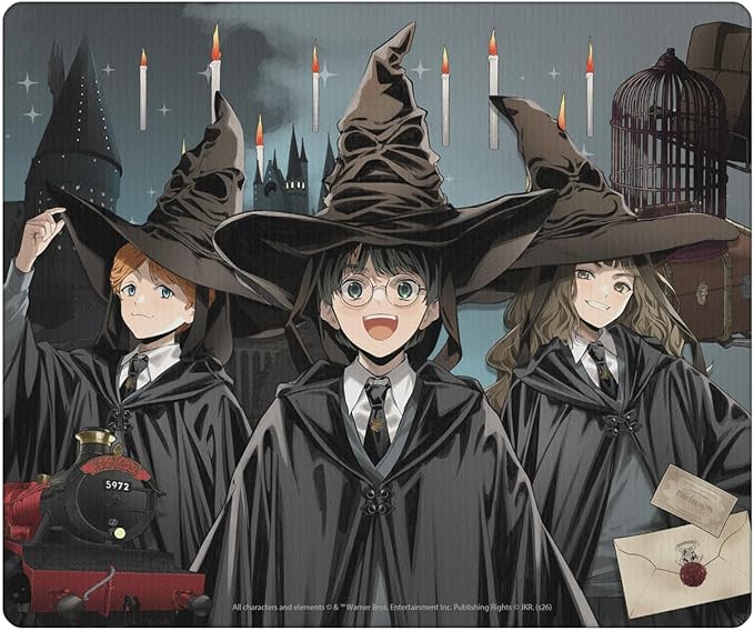 Head Case Designs Officially Licensed Harry Potter Ron, Harry, Hermione Graphics 9.84 x 11.81 x 0.12 inches (250 x 300 mm) - S Gaming Office Desk PC Keyboard Mouse Mat Pad