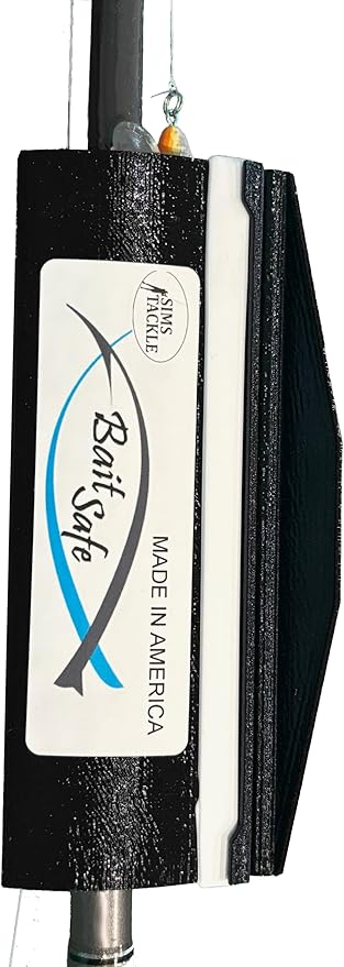 Bait Safe Lure cover/Protector, Saltwater Resistant Fishing Gear, Protects & Organizes Lures (Black, Large)