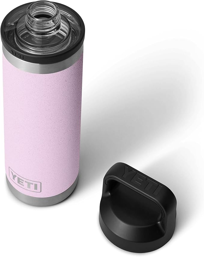 YETI Rambler 18 oz Bottle, Vacuum Insulated, Leakproof, Stainless Steel with Chug Cap, Cherry Blossom