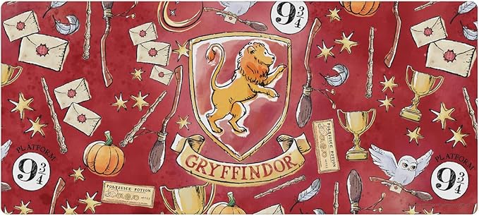 Head Case Designs Officially Licensed Harry Potter Gryffindor Graphics 37.4 x 15.75 x 0.16 inches (900 x 400 mm) - XL Gaming Office Desk PC Keyboard Mouse Mat Pad