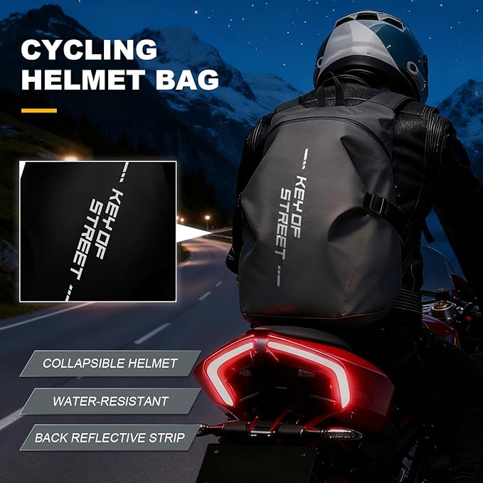 Motorcycle Backpacks for Men and women,Waterproof Helmet Backpack,Motorcycle Dirt Bike Accessories,motorcycle gear Seat Bag Tail Bag