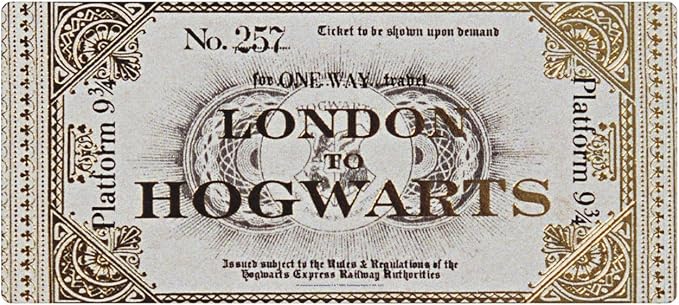 Head Case Designs Officially Licensed Harry Potter Platform 9 3/4 Ticket Graphics 37.4 x 15.75 x 0.16 inches (900 x 400 mm) - XL Gaming Office Desk PC Keyboard Mouse Mat Pad