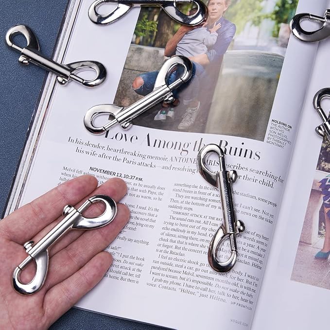 Swivel Snap Hooks, Lucky Goddness 10pcs Metal Heavy Duty Square Eye Clasp Buckle Trigger Clip Multipurpose- Best for Spring Pet Buckle, Key Chain for Linking Dog Leash Collar, Handmade Crafts Project