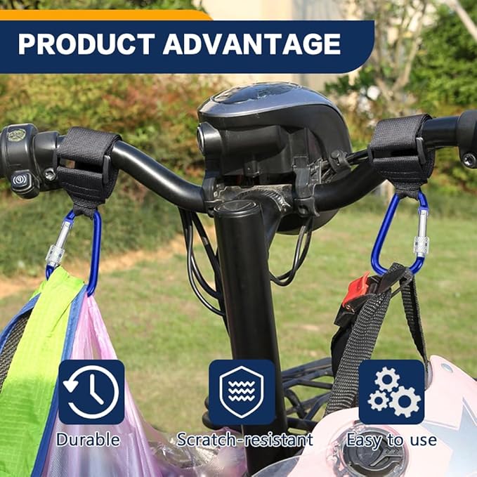 2 Pack UTV Hook for Hanging Headsets, Helmet and Goggles, Multipurpose Carabiners for Motorcycle Bicycle Stroller Electric Scooter Owner Fits 1.5-2.0" SXS Roll Cage Accessory Hook Hanger