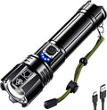 AKNEAR Rechargeable LED Flashlight 99000 High Lumens, Super Bright Flashlights with Zoomable & USB C Rechargeable & 5 Light Mode & IPX7 Waterproof, Powerful Flash Light for Home, Hiking, Camping