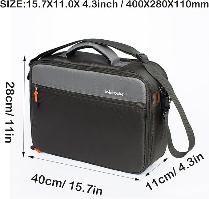 Kylebooker Fly Fishing Reel and Gear Case, Portable Tackle Organizer Storage Travel Bag for Spinning Baitcasting Fly Reels
