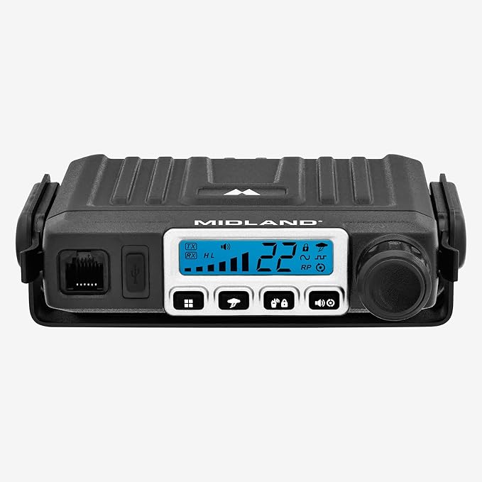 Midland – MXT115AGVP3 - 15 Watt GMRS MicroMobile Two Way Radio - Off Roading Outdoor Farm Radio - Extended Range 3dB gain Ghost Antenna, Antenna Cable, Mounting Bracket - Farm Tractor Bundle