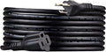 Amazon Basics Extension Cord, 15 Ft, 3-Prong Outlet Extender, Indoor, 13 Amps, 125V, Black