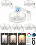 Picture Lights for Wall,Wireless 2000mAh Rechargeable Magnetic LED Puck Lights with Remote,3 Color Temps and 12 RGB,Dimming & Timer,Art Frame Light for Painting Display,Photos,Wall Decor(6 Pack)