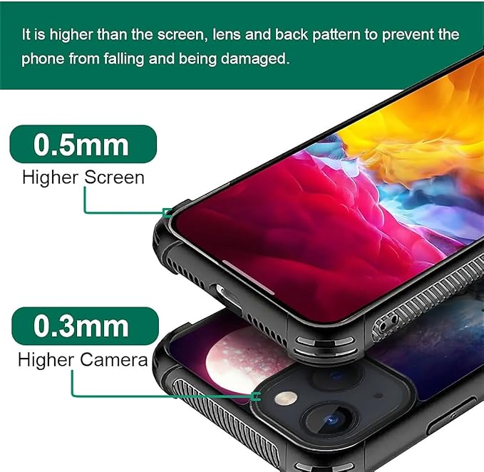 for iPhone 15 Plus Case, Star Two Wolfs Howling Pattern Graphic Design Girl Boy Soft Silicone Hard Acrylic Shock Protection for iPhone 15 Plus