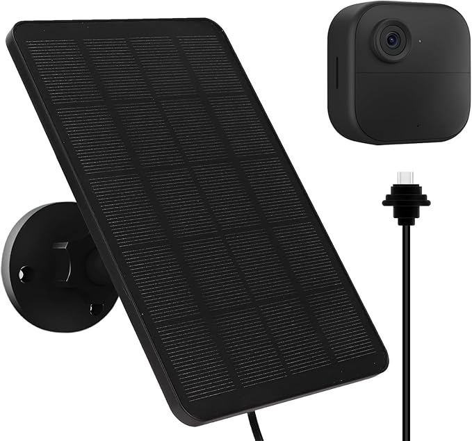 4W Solar Panel for Blink Outdoor 4 (4th Gen) Camera, Solar Panel with USB-C Port, Rubber Plug, IP65 Waterproof, 13.12ft Cable