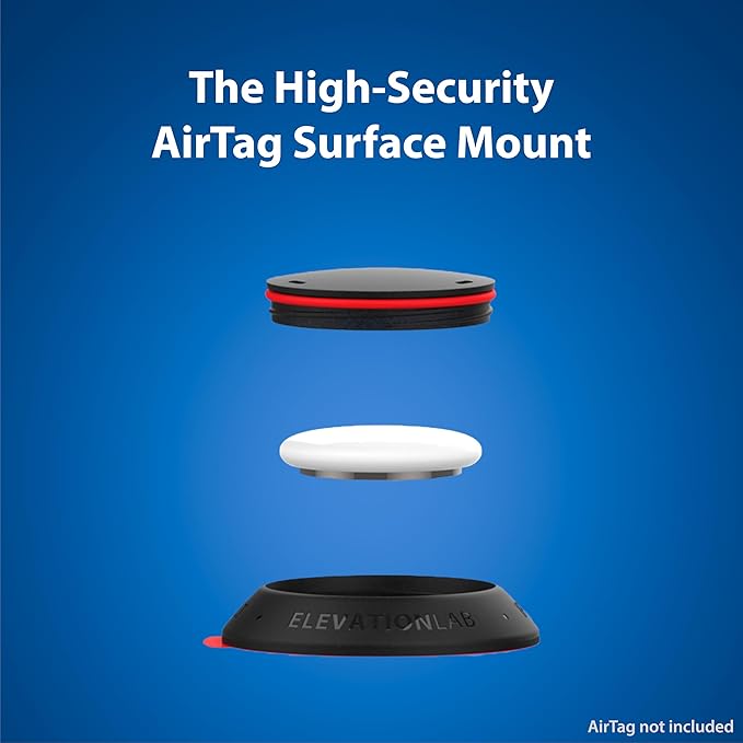Elevation Lab AirTag Adhesive Security Mount (4 Pack) - TagVault™ - The Secure & Low-Profile AirTag Adhesive Holder | 3M VHB, Waterproof, Security Tool, Find Your Bike, Car, Skis