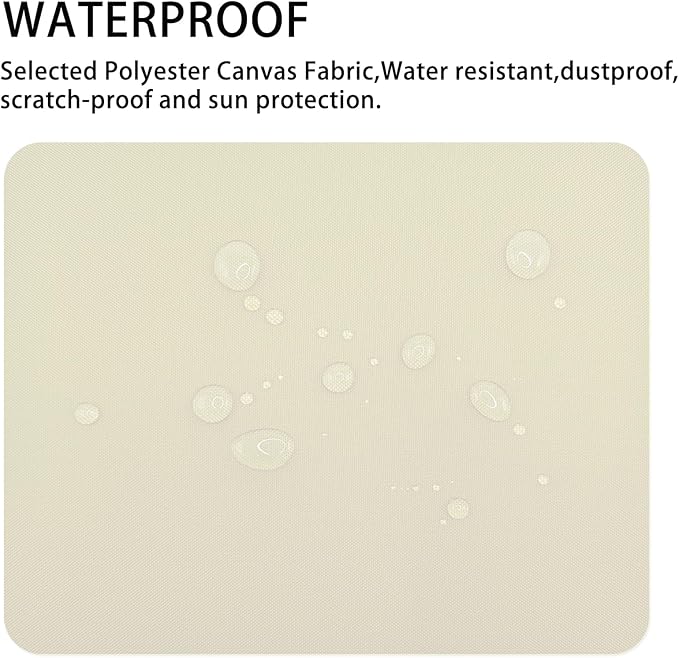 Gheeidau Canvas Repair Patch 9×11 Inch 3Pcs Waterproof Self-Adhesive Fabric Repair Patch for Tents,Boat Cover,Pop Up Canopy,Patio,Bags,Car Seats,Sofas,Furniture Cover(Beige1.0)