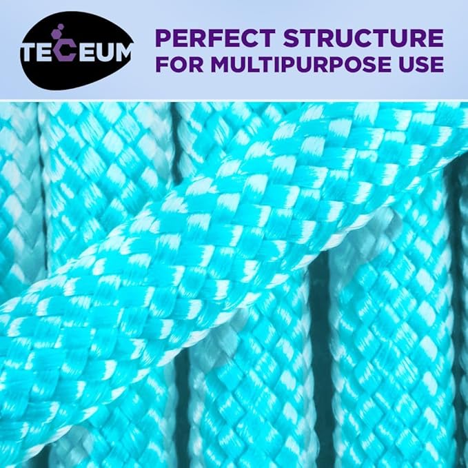 TECEUM Reflective Paracord Rope 1000 – 1000ft/200ft/100ft/50ft – 40+ Colors – Glow in The Dark – para Cord – Utility Rope for Survival, Hunting & Camping Gear – Nylon String, Camping Rope, Tent Cord