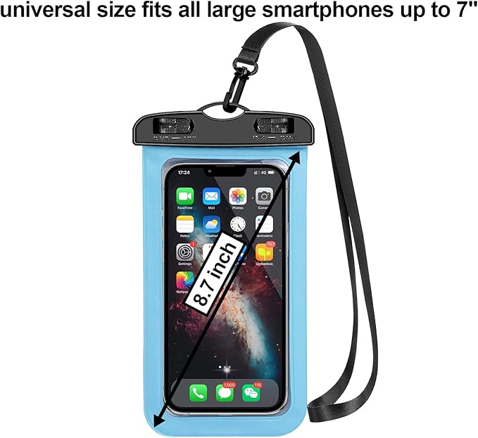 Famoby Up to 7.5" 6 Pack Multicolor Universal Waterproof Phone Pouch, Phone Waterproof Case Dry Bag,Protection Level: IP68,Outdoor Sports for Apple iPhone,Samsung,and More