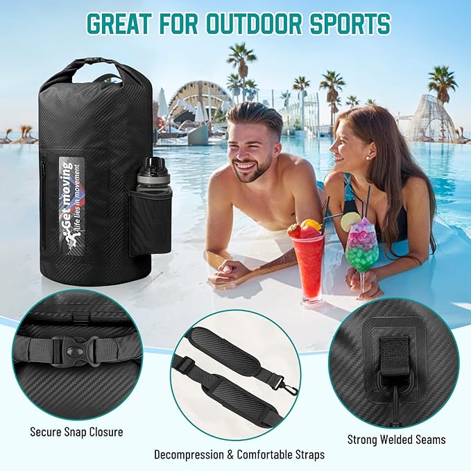 BKNOOU Dry Bag Waterproof Backpack for Women Men, 10L/20L Roll Top Dry Bags for Kayaking Waterproof Bag for Travel, Boating, Beach, Camping, Hiking & Rafting, Dry Storage Bag with Phone Pouch