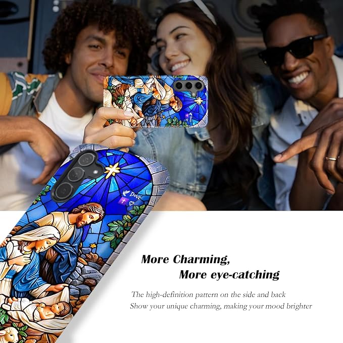 Compatible for Samsung Galaxy A36 5G Case, Dual Layer Heavy Duty 2 in 1 Shockproof Protective Phone Case,The Holy Family