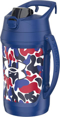 Under Armour Half Gallon Water Bottle Insulated, 64oz Insulated Water Bottle with Handle, Fence Hook, Leak Resistant, for Baseball, Football & More - Royal Hypercamo