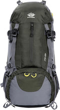 WoneNice 50L(45+5) Waterproof Hiking Backpack - Outdoor Sport Daypack with Rain Cover
