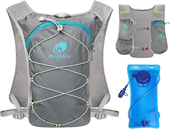 Lightweight Hydration Backpack with 2L Water Bladder for Men Women, Small Water Backpacks Running Vest for Hiking