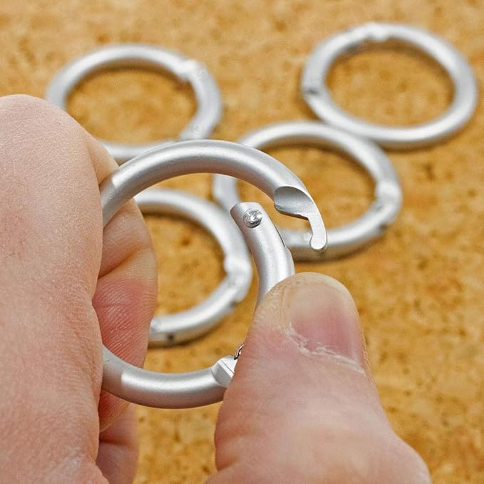 Paracord Planet Spring Gate O Rings – Available in 3/4 Inch and 1 Inch Sizes – Silver, Bronze, and Gold Color Options (50 Pack, 1 Inch, Silver)