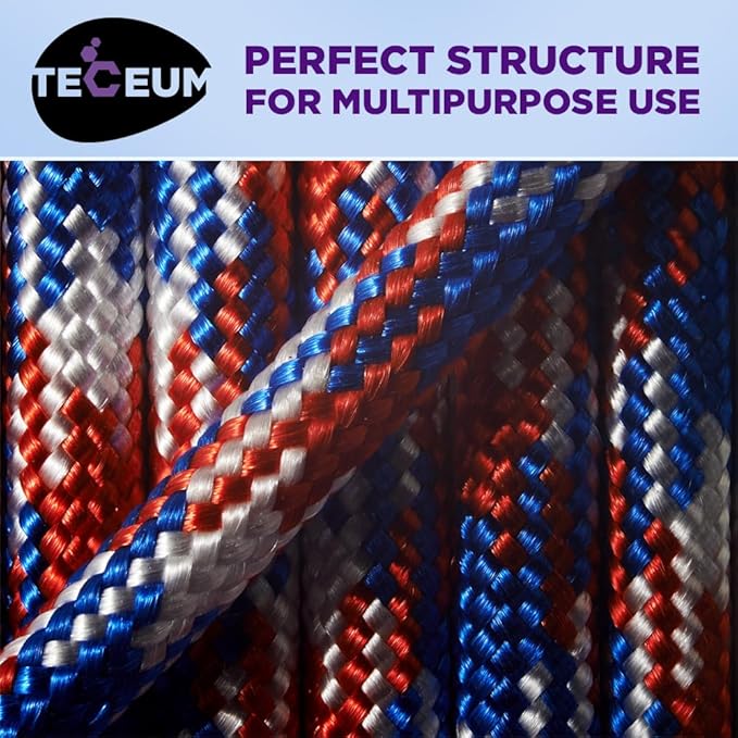 TECEUM Reflective Paracord Rope 1000 – 1000ft/200ft/100ft/50ft – 40+ Colors – Glow in The Dark – para Cord – Utility Rope for Survival, Hunting & Camping Gear – Nylon String, Camping Rope, Tent Cord