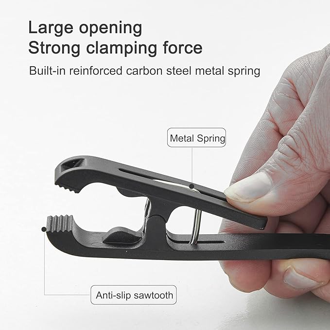 Multipurpose Hook Clips, 12Pcs Clothes Pins, Strong Large Plastic Clothes Clip Hanger, S Hooks for Shower Curtain