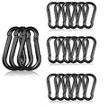 20PCS M4 Heavy Duty Carabiner Clip, 1.57Inch Snap Hook Quick Link Small Carabiner Clips,Spring Link Buckle for Fishing Camping Hammock Dog Leashes-110LBS Holding Capacity (Black)