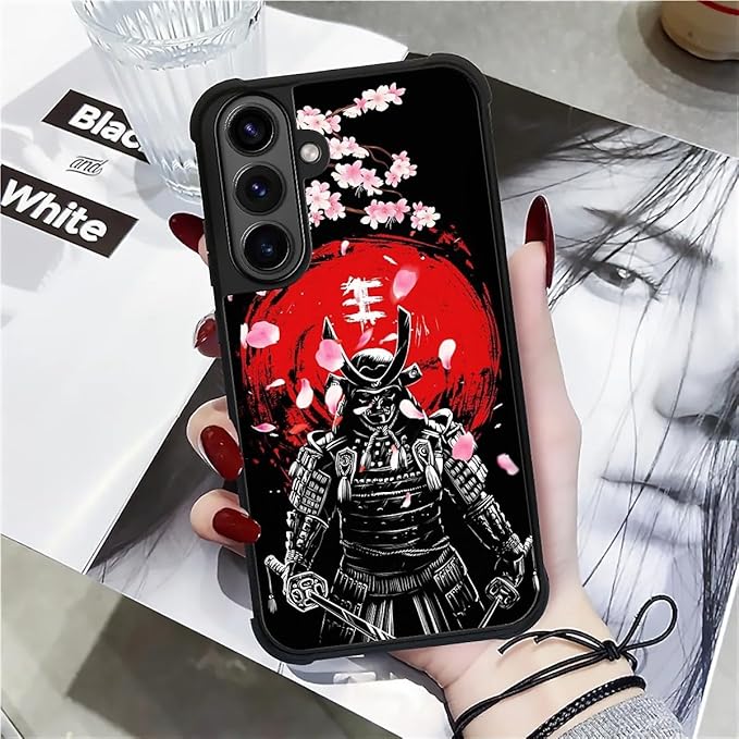for Samsung Galaxy S26 Plus Case,Graphic Design for Girl Boy Soft Silicone Hard Acrylic Shock Protection Designed for Samsung Galaxy S26 Plus Sakura Japanese Samurai Pattern