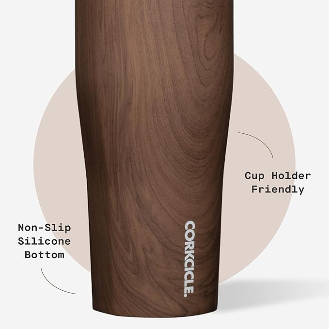 Corkcicle Go Cup XL - Leak-Proof Travel Tumbler - Triple Insulated Stainless Steel Water Bottle - Easy-Carry Handle - Summer Drinkware Gift - Keeps Drinks Ice Cold - 30 oz - Desert