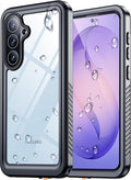 SPIDERCASE for Samsung Galaxy S26 Plus Waterproof Case, [12FT Military-Grade Drop Protection] IP68 Underwater [Built-in Screen Protector] Full Body Sealed Protection Phone Case 6.7", Black/Clear