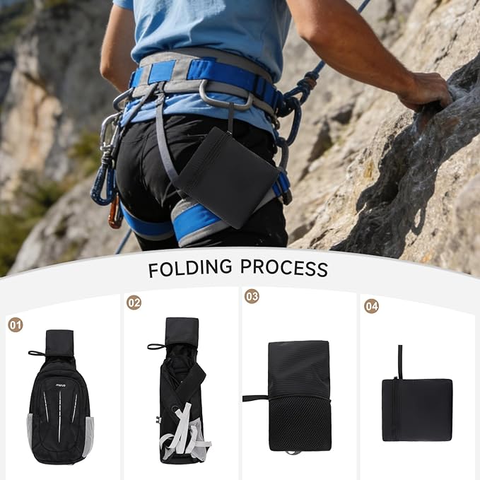 MOSISO Lightweight Packable Backpack 20L, Foldable Hiking Backpack Men Women for Travel Outdoor Sport, Water Resistance Back pack Cycling Backpacks Camping Daypack Casual, Black