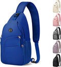 Pritent Crossbody Bags for Women Man, Waterproof Sling Bag Backpack Trendy Casual Cross Body Bags with Convertible Shoulder Strap Chest Bag for Camping Hiking Travel Essentials (Royal Blue, Medium)