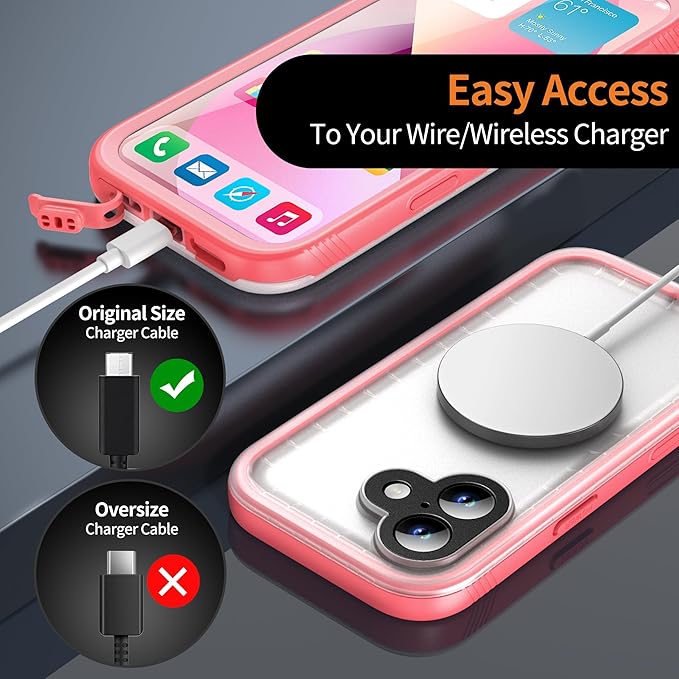 Cozycase TOP Waterproof Case for iPhone 17 - Military Heavy Duty 360 Shockproof Full Body with Screen Camera Protector Double IP68 Water Dust Drop Proof Hard Rugged Tough Bumper Front Back Slim Cover