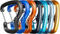 Heavy Duty Carabiner Clip Hook 8KN (1763 lbs), 2 PCS Ultra-Light Aluminum Caribeaners with Double Door D Ring Shape, for Hammock, Camping, Hiking, Backpacking, Dog Leash, Keychain Clip