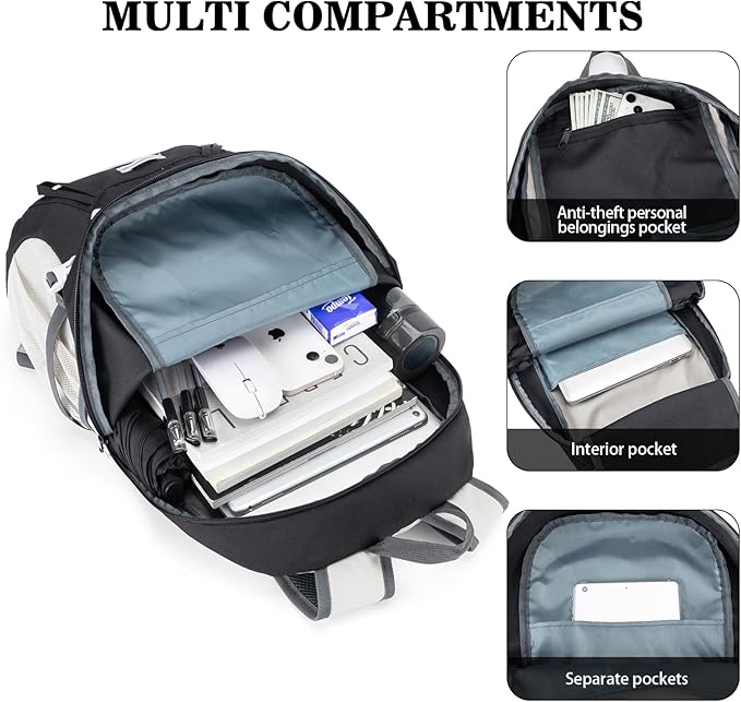 BAGPARKK Hiking Backpack,Large 35L Travel Backpacks for Men Women,Water Resistant Ultra Lightweight Foldable Packable Camping Daypack for Outdoor Sports