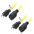 [UL Listed] Cable Matters 2-Pack 16 AWG Heavy Duty 13A Power Extension Cord - 6ft, 3 Prong Power Cord Extension, NEMA 5-15P to NEMA 5-15R, Yellow