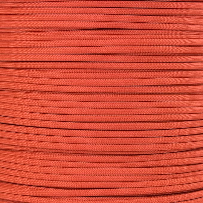 Paracord Planet Solid Color 550lb Paracord – 7 Strand Type III Nylon Cord for Indoor and Outdoor Tasks – Solar Orange (100 ft)