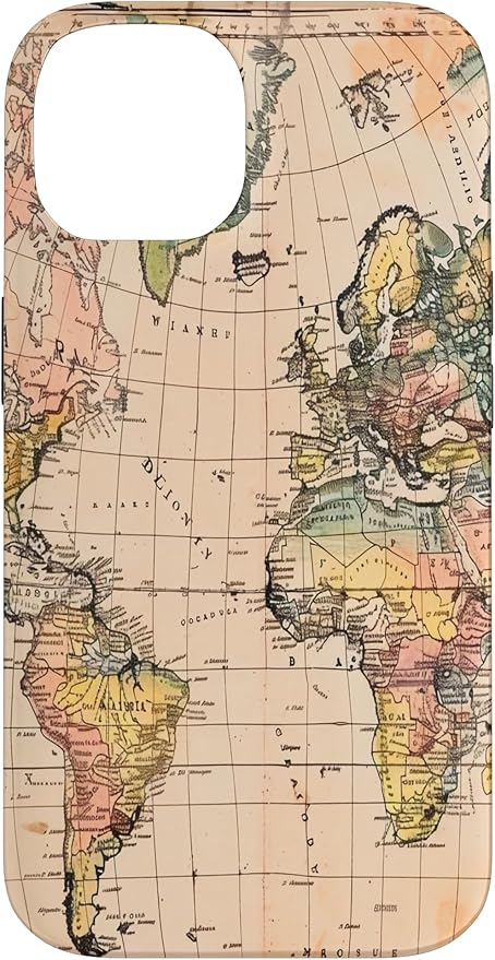 World Map ,Old Map of the World Case for iPhone 14