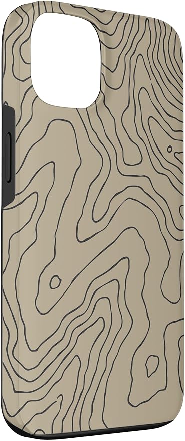 Coyote Country Guide Lines Topographical Contour Map Case for iPhone 13