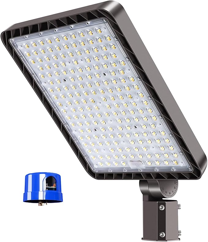 480W LED Parking Lot Light Outdoor,72000LM 100V-277V Dusk to Dawn LED Building Flood Lights Commercial 5000K Slip Fitter Street Pole Lights IP65 Waterproof Large Area Shoebox Barn Lighting