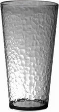 KLIFA- NICE- 29 ounce, Set of 6, Plastic Jumbo Drinking Glasses, Large Acrylic Iced Tea Cups, BPA-Free, Stackable Plastic Drinkware, Dishwasher Safe Highball, Gray/Black