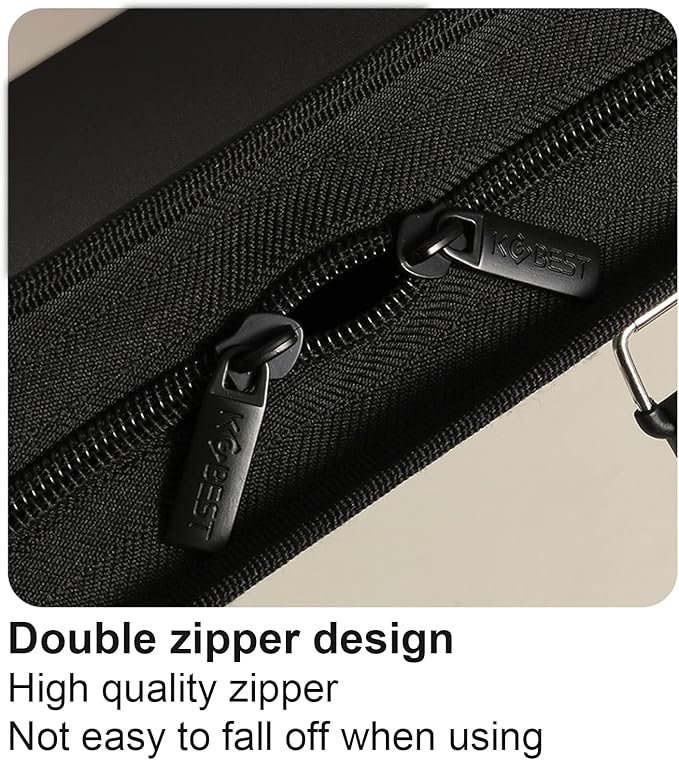 Acocony 11x17 Portfolio Folder for Artwork with Zipper Closure 11x17 Portfolio Case PP Material Oxford Cloth Edge Waterproof Black 1 Pack