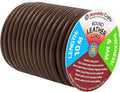 Mandala Crafts Round Cowhide Genuine Brown Leather Cord for Jewelry Making Kumihimo Leather Rope Spool - Brown String Lace - 11 Yds 4mm Cording