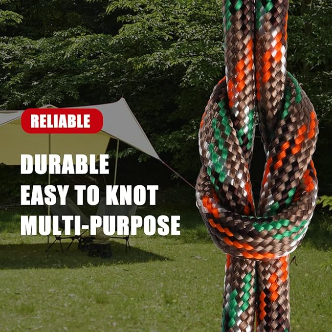 WEREWOLVES 650lb Paracord/Parachute Cord - 9 Strand Paracord Rope - 100', 200' Spools of Parachute Cord, Type III Paracord for Camping, Survival