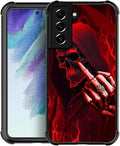 for Samsung Galaxy S22 Plus Case, Gestures Funny Skull Pattern Graphic Design Girl Boy Soft Silicone Hard Acrylic Shock Protection for Samsung Galaxy S22 Plus