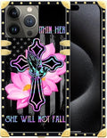 Compatible with iPhone 16 Pro Max Case, Praying Cross Hands Luxury Golden Decoration for Girl Women Soft TPU Shockproof Protective Hard PC Back for iPhone 16 Pro Max