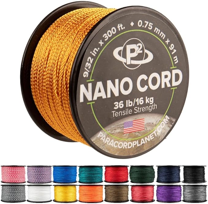 Paracord Planet Nano Cord –Lightweight Nylon Nano Paracord – Great for Arts & Crafts, Home Décor, Camping and More!