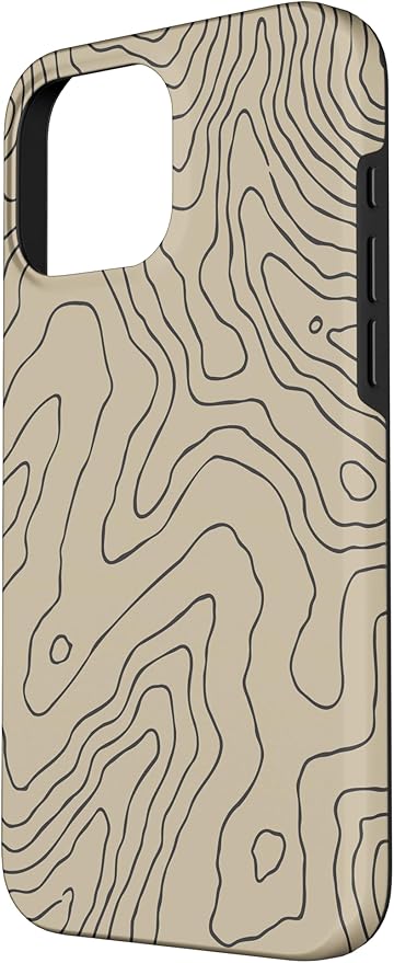 Coyote Country Guide Lines Topographical Contour Map Case for iPhone 16 Pro Max